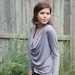 Wraparound cardigan top in knit jersey bamboo - made to order eco friendly