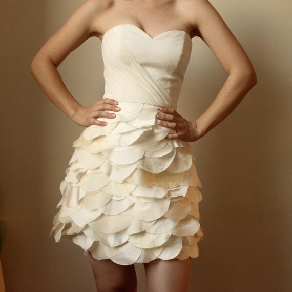 SALE--Amanda- Eco Friendly Wedding/Reception/Special Occasion Dress, Made from Recycled Materials