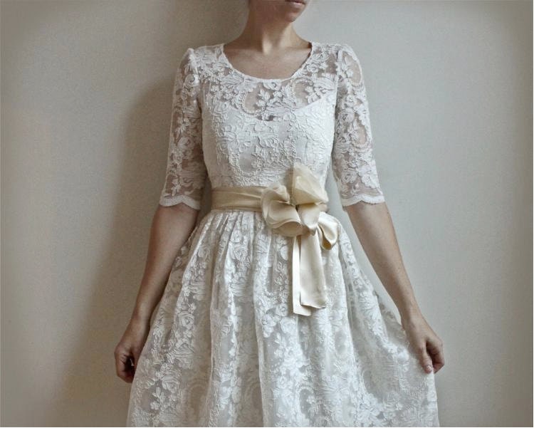 Ellie--2 Piece, Lace and Cotton Wedding Dress