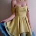 Annabelle--Citron/Green/Blue Linen and Silk Dress