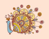 Sandi -hand screen printed art print 8x10