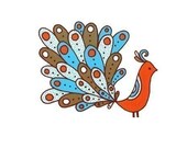 Orange -limited edition screen print -Exotic Bird Series 5x7