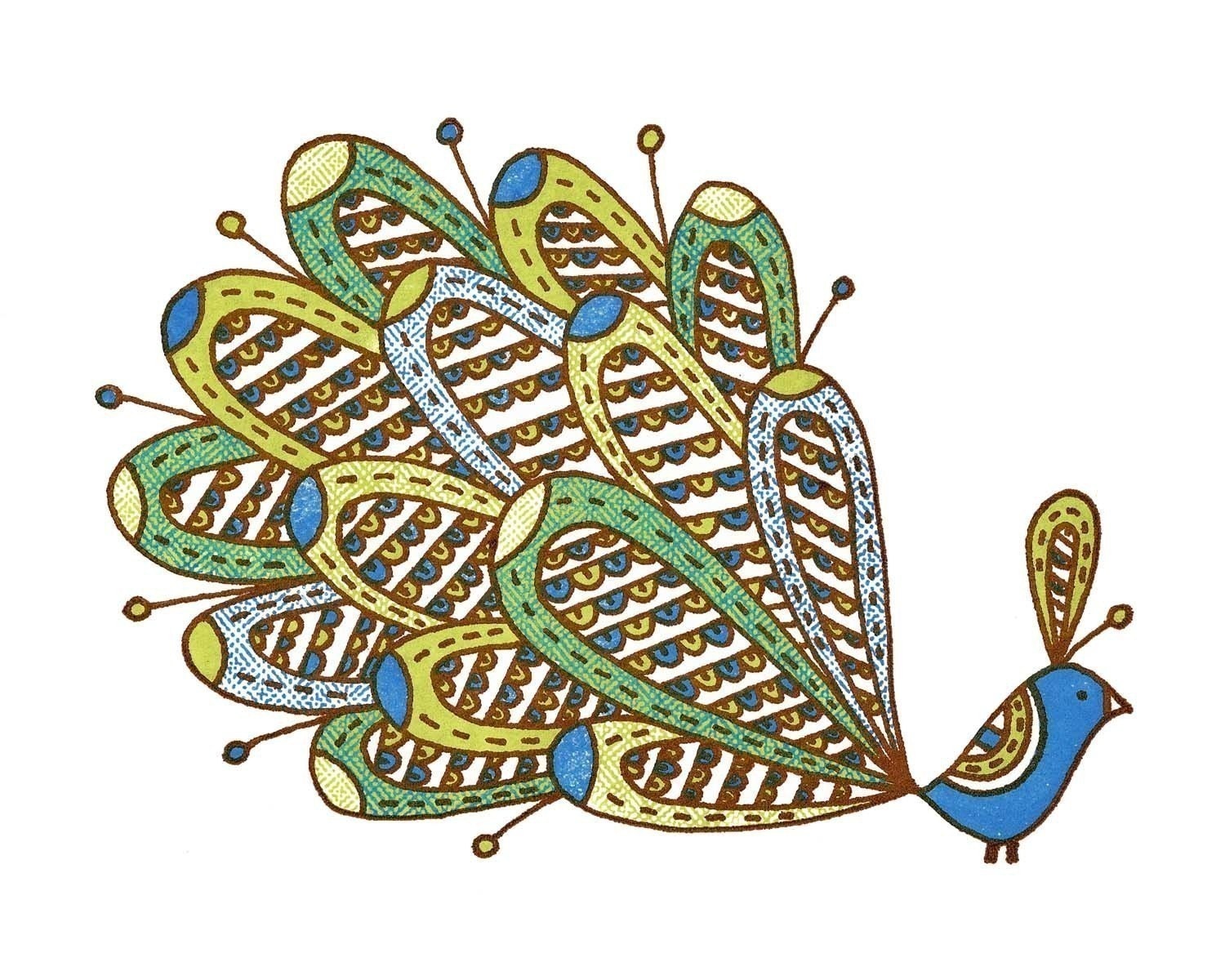 Dash -Limited Edition hand screen printed art print --Exotic Bird Series 8x10
