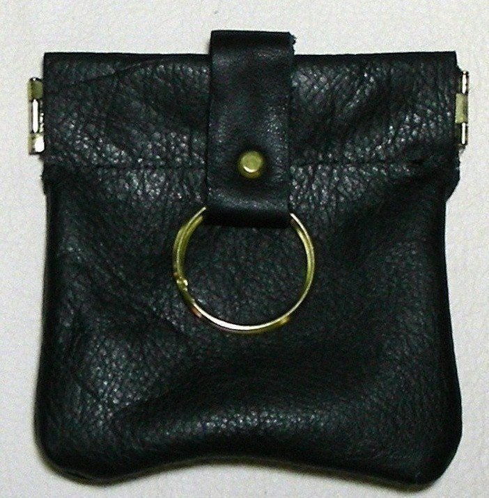 Leather Spring Close Coin Purse