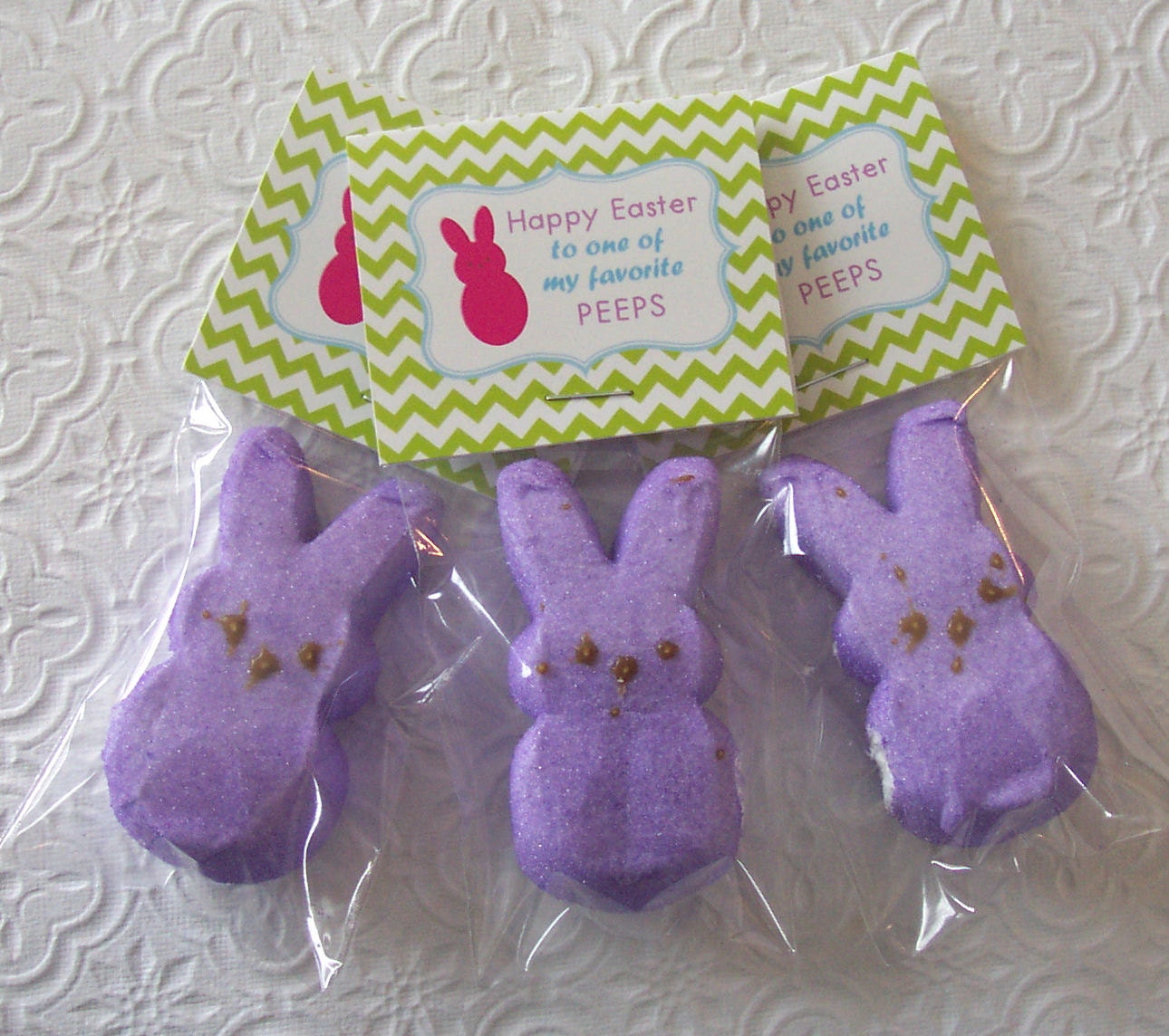 Printable Easter Bunny Peep Mini Bag Toppers