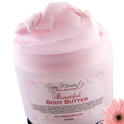 Pink Buttercream Marshmallow Cake Beautiful Body Butter, Paraben Free - with Shea Butter, Cocoa Butter, and Japanese Green Tea (5 oz)