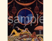 All 7 Vintage French 1920s Art Deco Fashion Divas as 7 Deadly Sins in 8x10 inch Very Colorful  Digital U Print