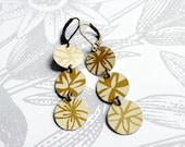 sunburst - tin and brass earrings