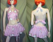 One of a Kind Tea Cups Halter Top - Premade and Ready to Ship Now