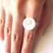 Custom Lovely Shell With Silver Wire Wrapped Ring Simple Adorable Boho