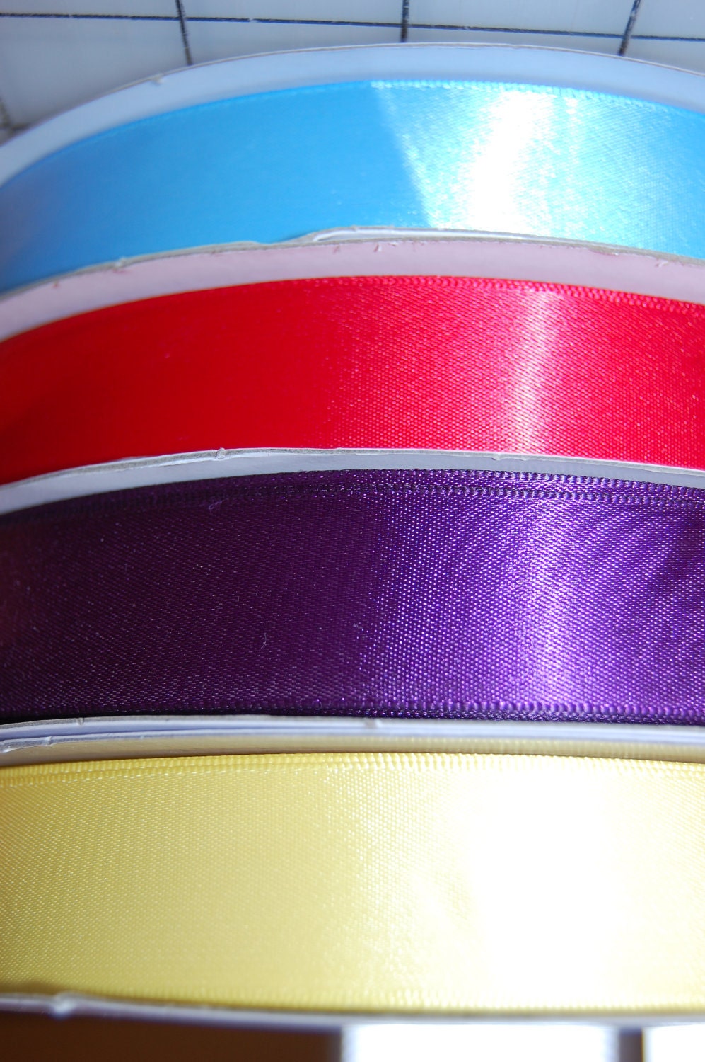 7/8 inch Solid Satin ribbon multiple colors 60 Yards You Choose Yellow Purple Red