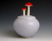 mushroom jar in lavender