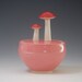 Mushroom Lidded Jar in Valentine Pink