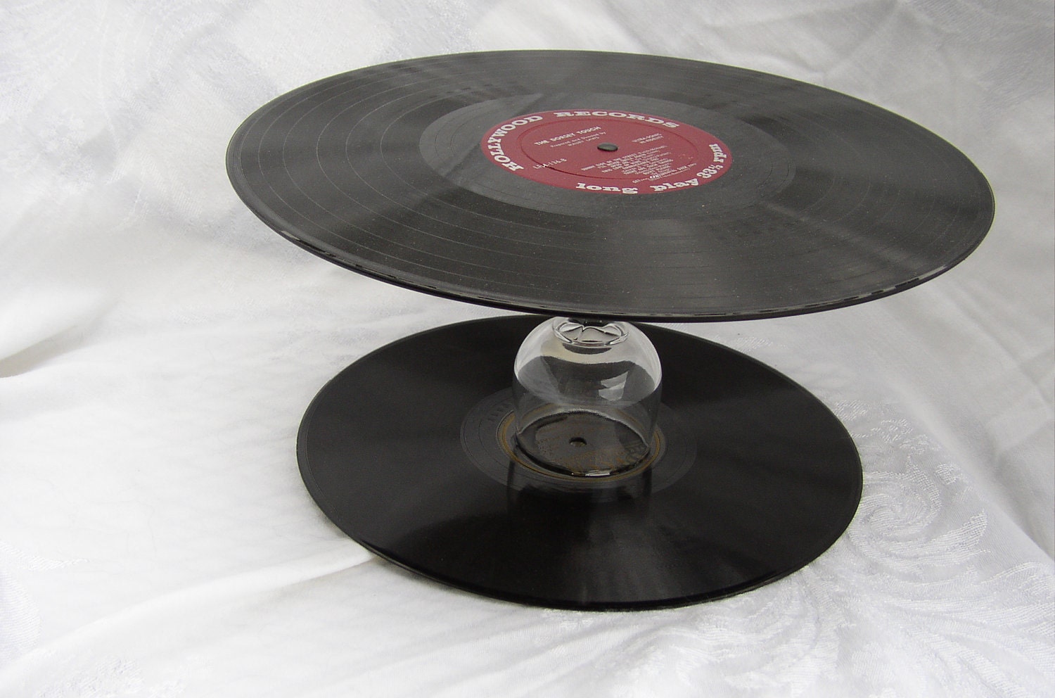 Pedestal Cake Stand 12"-Hollywood Records,-Eco Friendly Functional Art