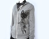 After noon tea Kitty Gray Eco Zip Hoodie