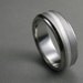 Men's Wedding Band Titanium Silver Swirl