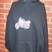 BIG MOTORCYCLE Embroidered on Hooded Sweatshirt - Outline of a Motorcycle - Motor Bike - Love to Ride
