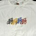 Over 70% off Sale Cyclists embroidered on the front of a White tshirt Adult M Medium - Imperfect