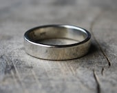 serious white gold wedding band