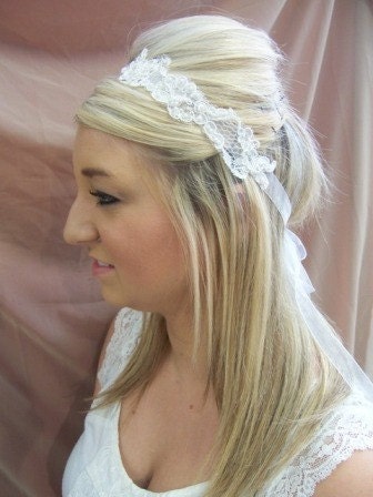 Thin Lace Applique Headband