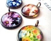 Bridesmaid Necklaces - Jewelry Set of 4, You Choose the Image - Antique Vintage Silver/Gold - Small and Unique Bridal Party Gift