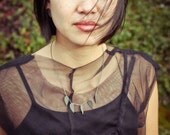 Gray Thorn - darkened silver necklace