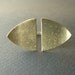 Double Heater Shield - hand-stamped ombre brass ring with silver band