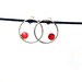Sterling Silver and Resin Hoop Earrings
