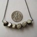 Pyrite Necklace, Faceted Pyrite Gemstone Nugget Oxidized Sterling Silver Chain Necklace