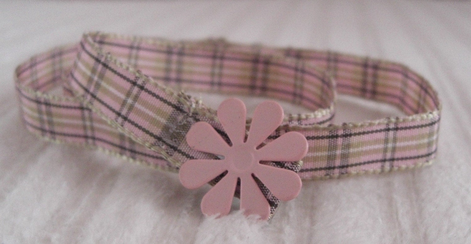 22" Infant Belt-Pink Plaid