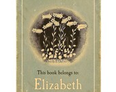 Vintage Lilies Personalized Bookplates - Perfect Teacher, Hostess Gift