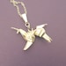 Silver Origami Unicorn Pendant - Blade Runner