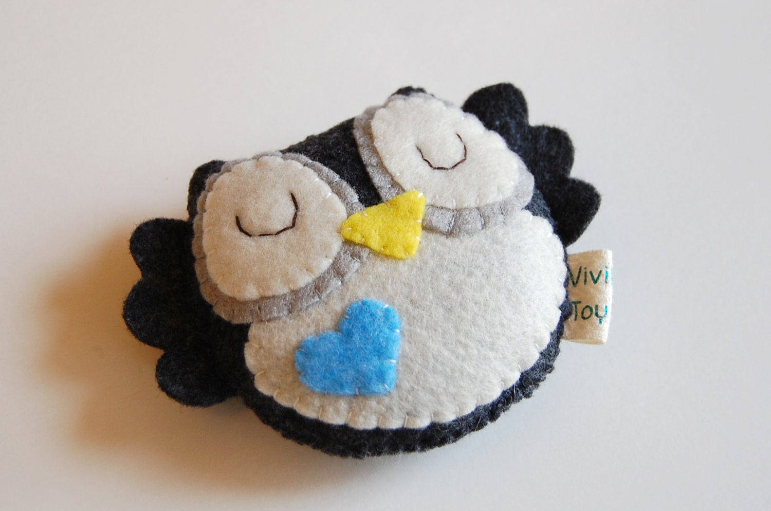 Winter Owl Plush Toy / Eco Friendly Stuffed Owl