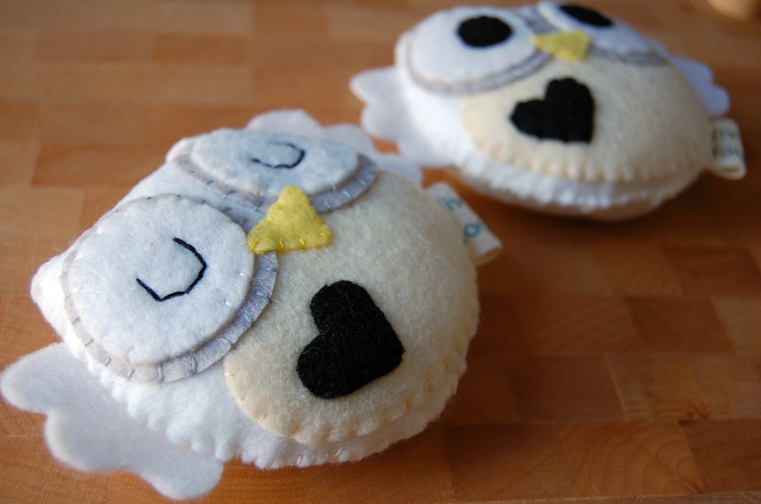 Black and White Eco Friendly Plush Owl Toy
