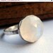 20% off sale Faceted rainbow moonstone ring handmade sterling silver ring