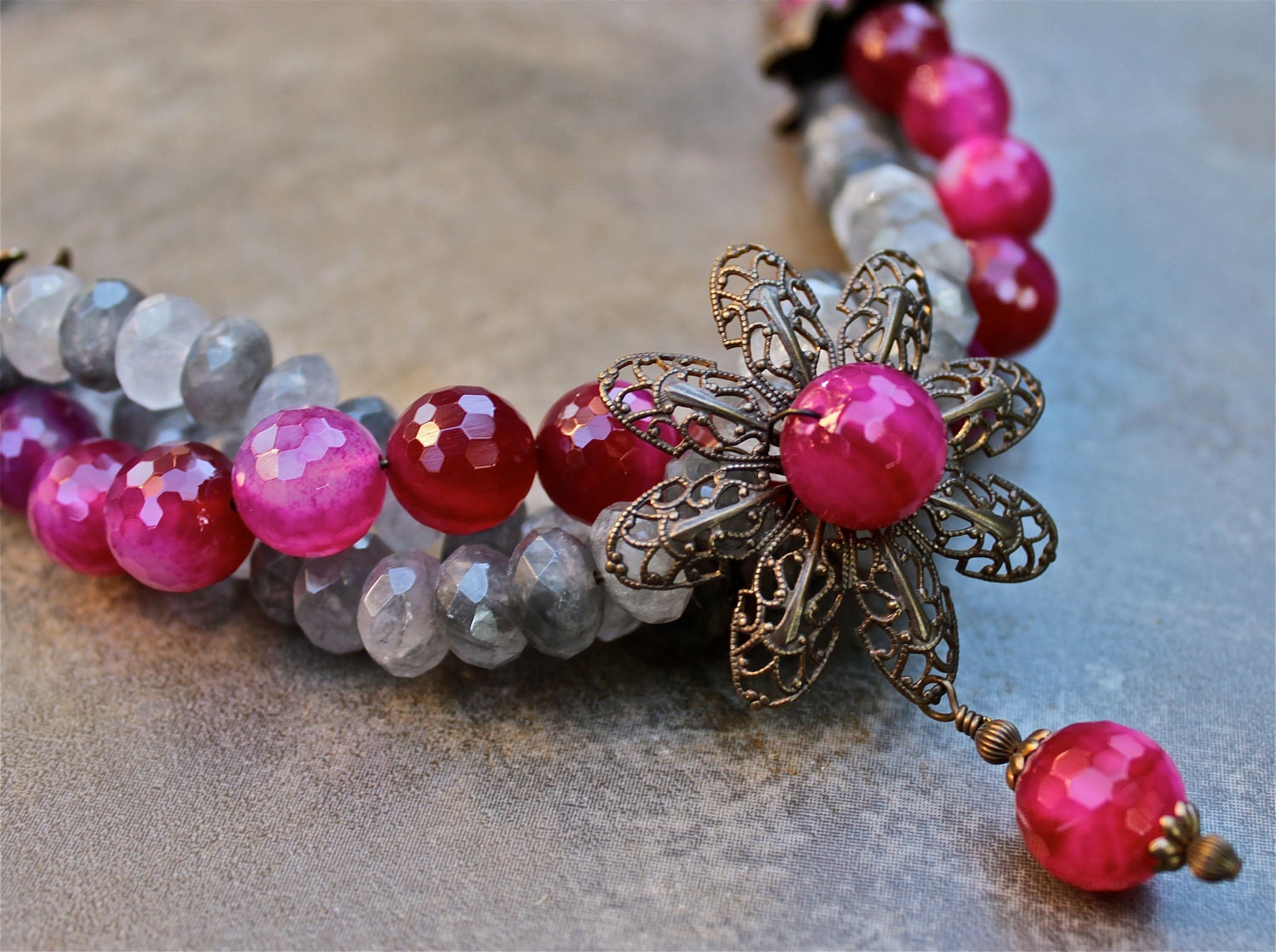 Moon Dance Statement Necklace Published in Beadstar 2010