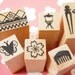 Beautiful Japanese Rubber Stamps in Furoshiki Gion Entertainment District