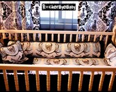 CUSTOM PUNK baby crib bedding set YOU choose the fabric skulls skull and crossbones goth exclusive RockerByeBaby print pink or blue