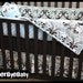 CUSTOM PUNK baby crib bedding set YOU choose the fabric skulls skull and crossbones goth