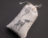 Organic Catnip (Cat Nip) Loose in a Hand Stamped Bag Cat Feline