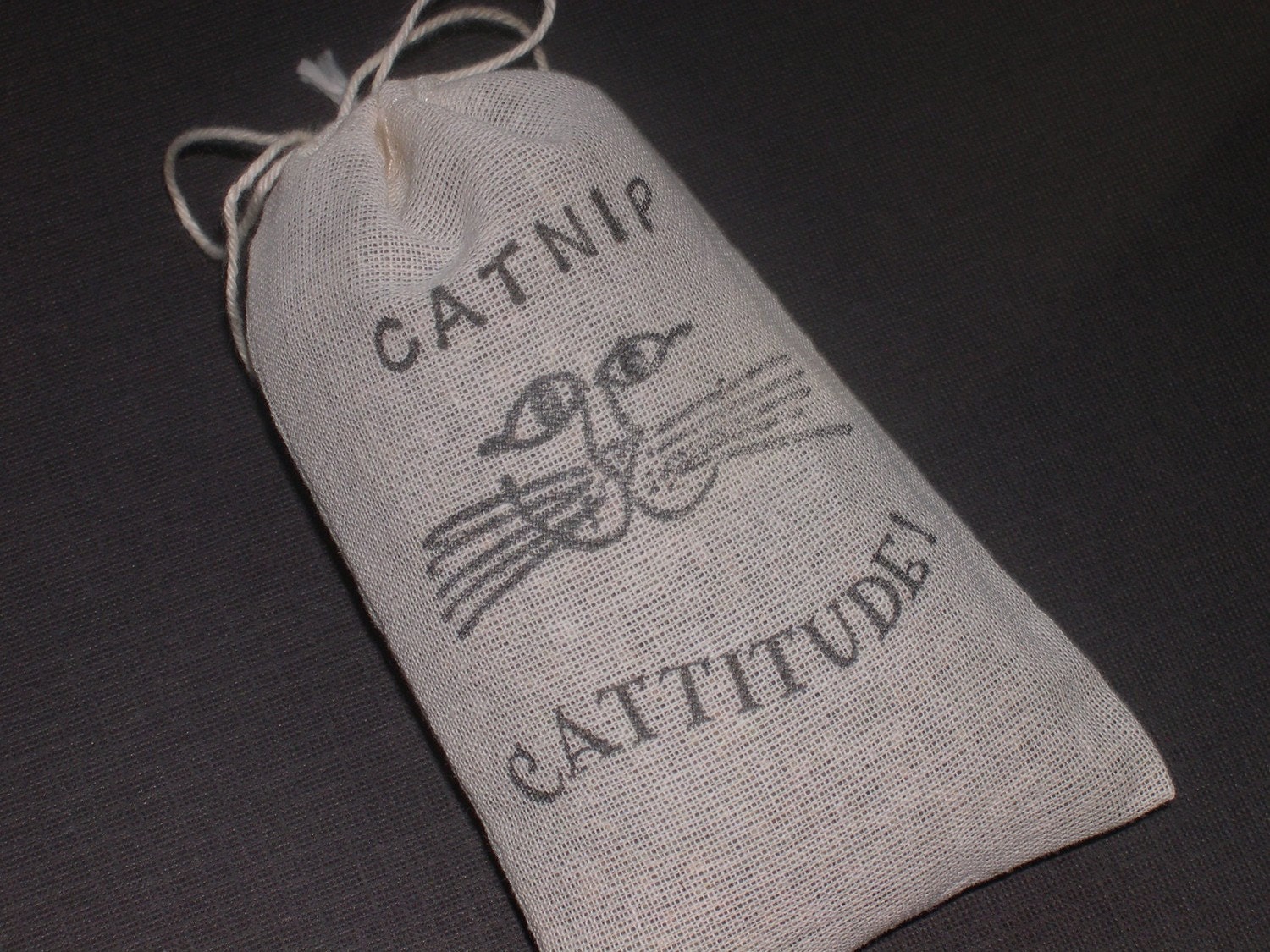 Organic Catnip (Cat Nip) Loose in a Hand Stamped Bag Cats Cat
