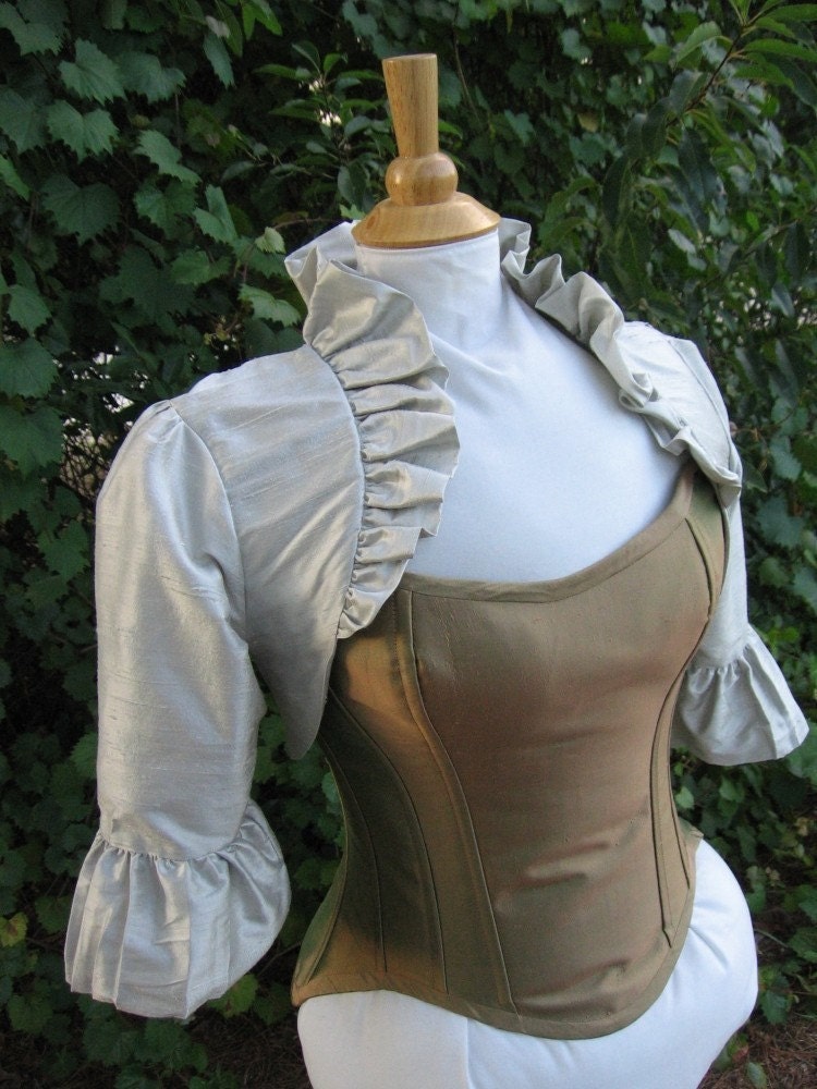 Theresa Elegant Ruffle Cuff Shrug - Custom Made to Order Wedding Dress Accessory
