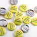 Pinback Button - I Love Thrift Stores - One Inch Badge by Oh Geez Design