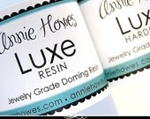 LUXE Doming Resin. Jewelry Grade, Non-toxic Clear Epoxy Resin Resin Kit with Measuring Cups, Stir Sticks, and Applicator Tips. 8oz bottles.