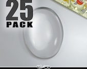 Large Oval clear glass cabochons. Clear Glass for Pendants and Magnets. Glamour FX Glass is an Annie Howes Exclusive. 30mm x 40mm 25 Pack.