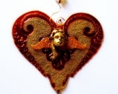victorian angel heart suncatcher