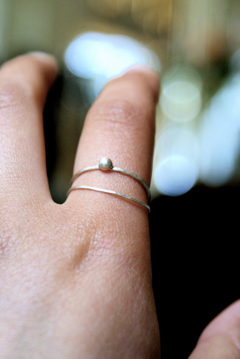 In Orbit sterling silver ring