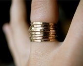 Gold Filled stacking rings set of 8
