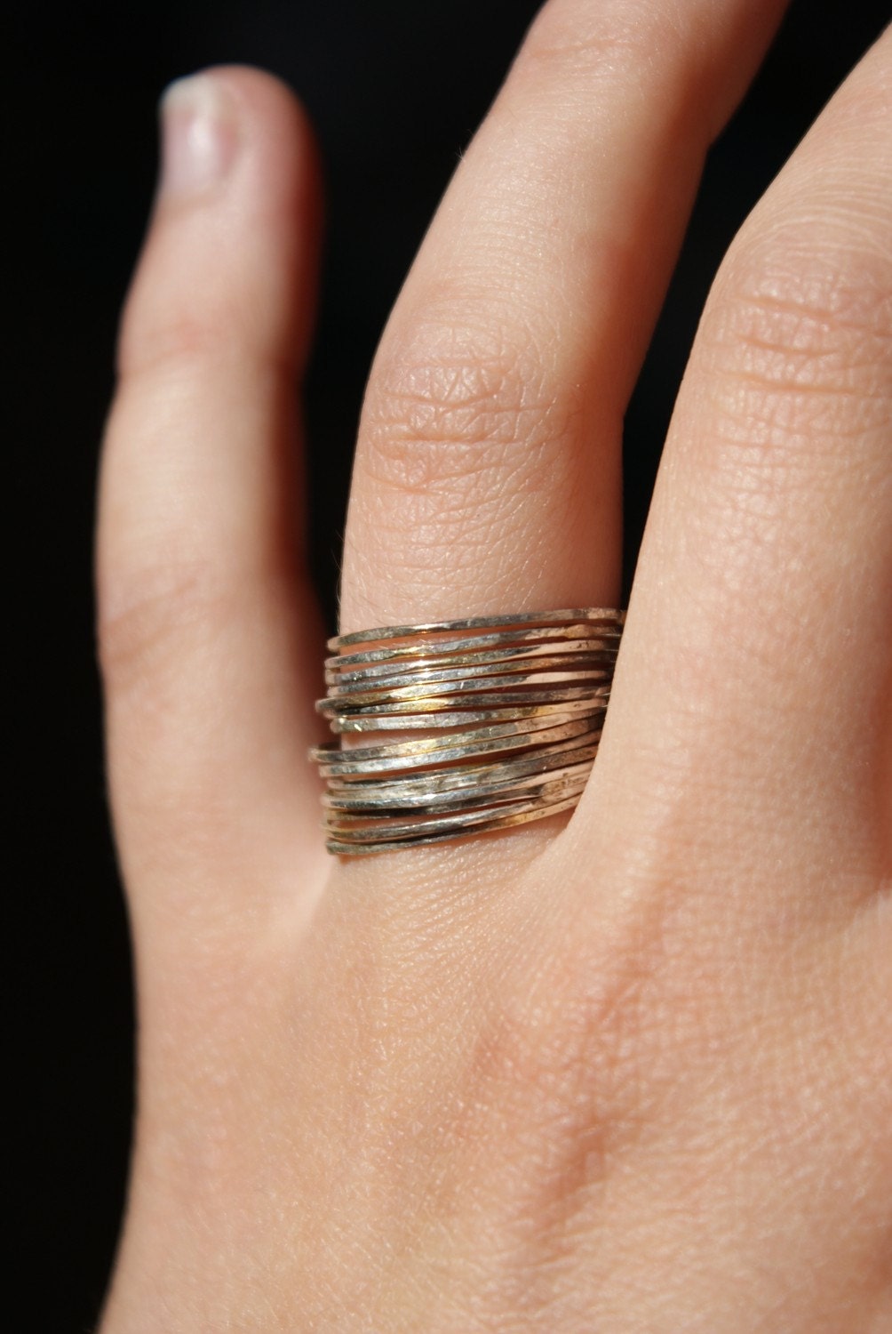 Sterling silver stacking rings set of 15