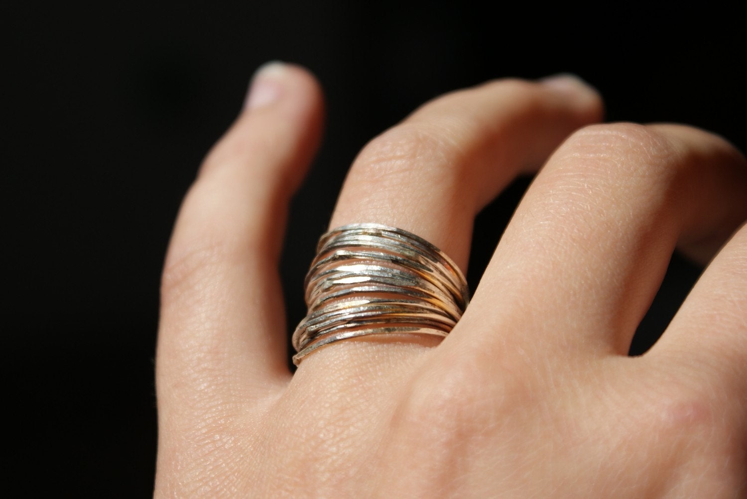 Sterling silver stacking rings set of 15